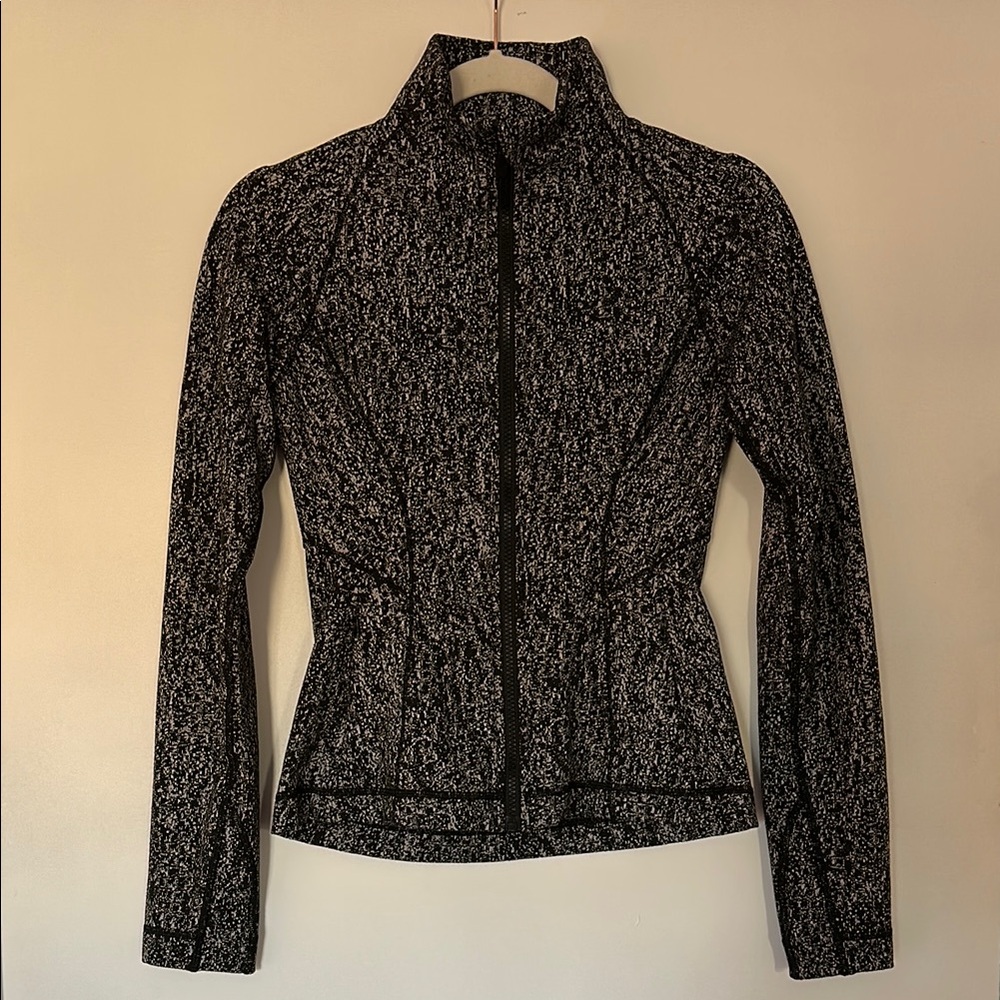 Lululemon Full Zip Black & White Lightweight Jacket Size 4